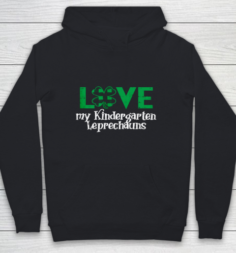 Love My Kindergarten Leprechauns St Patrick Day Teacher Gift Youth Hoodie