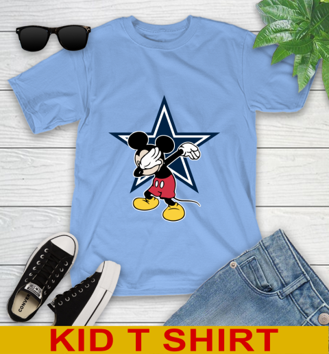 Dallas Cowboys NFL Football Dabbing Mickey Disney Sports Youth T-Shirt 11