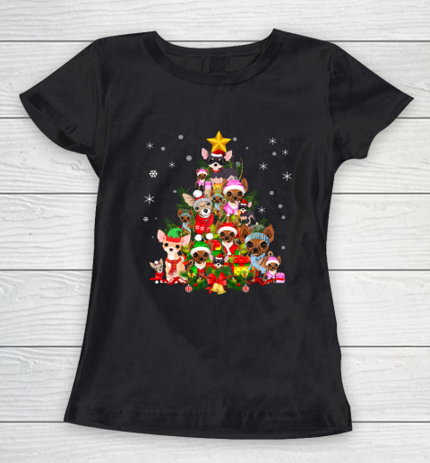 Chihuahua Christmas Tree T Shirt Xmas Gift For Chihuahua Dog Women's T-Shirt