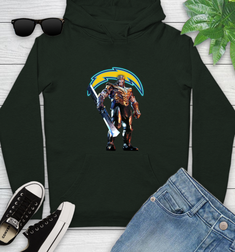 NFL Thanos Gauntlet Avengers Endgame Football San Diego Chargers Youth Hoodie 13