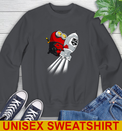 NHL Hockey Los Angeles Kings Deadpool Minion Marvel Shirt Sweatshirt 7