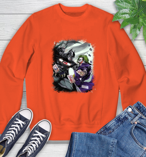 Carolina Hurricanes NHL Hockey Batman Fighting Joker DC Comics Sweatshirt 4