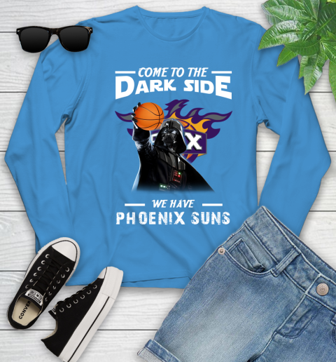 NBA Come To The Dark Side We Have Phoenix Suns Star Wars Darth Vader Basketball Youth Long Sleeve 8
