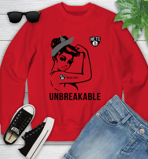 NBA Brooklyn Nets Girl Unbreakable Basketball Sports Youth Sweatshirt 5