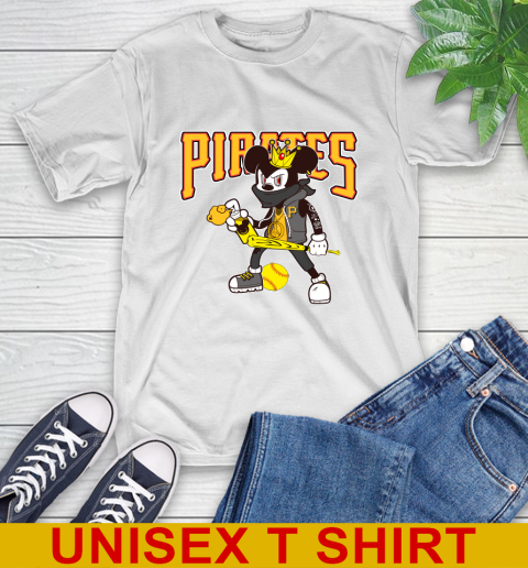 Pittsburgh Pirates MLB Baseball Mickey Peace Sign Sports T-Shirt