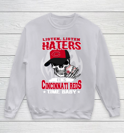 Listen Haters It is REDS Time Baby MLB Youth Sweatshirt 3