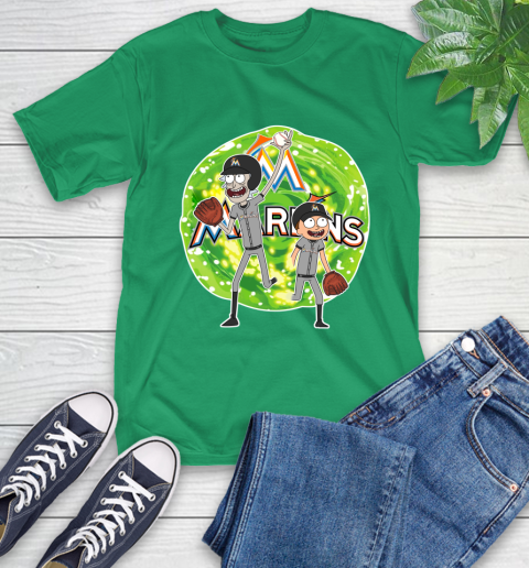 MLB Miami Marlins Rick And Morty Baseball Sports T-Shirt 7