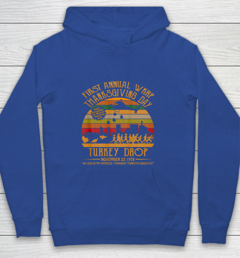 WKRP Thanksgiving Day Turkey Drop Youth Hoodie 6