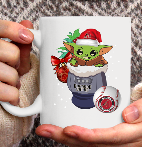 Arizona Diamondbacks Christmas Baby Yoda Star Wars Funny Happy MLB Ceramic Mug 11oz 4