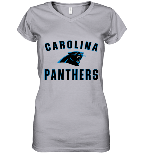 Carolina Panthers NFL Line by Fanatics Branded Gray Victory Women's V-Neck T-Shirt