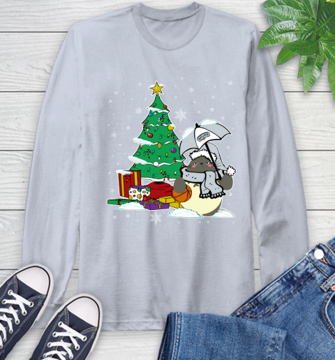 San Antonio Spurs NBA Basketball Cute Tonari No Totoro Christmas Sports Long Sleeve T-Shirt 6