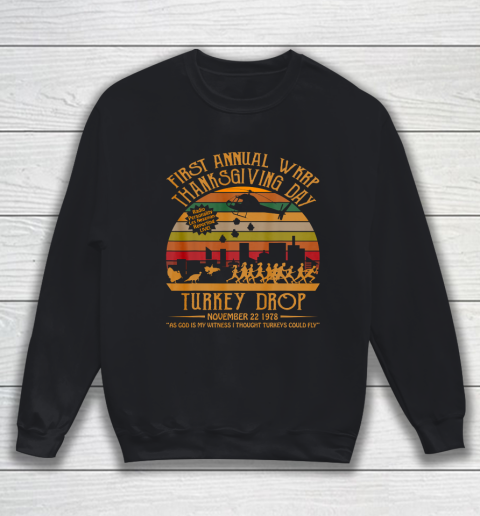 WKRP Thanksgiving Day Turkey Drop Sweatshirt