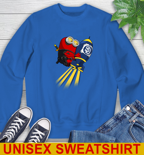 MLB Baseball San Diego Padres Deadpool Minion Marvel Shirt Sweatshirt 11