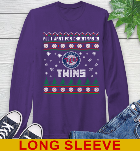 MLB All I Want For Christmas Is Minnesota Twins Baseball Sports 59