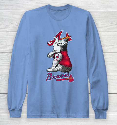MLB Baseball My Cat Loves Atlanta Braves Long Sleeve T-Shirt 8