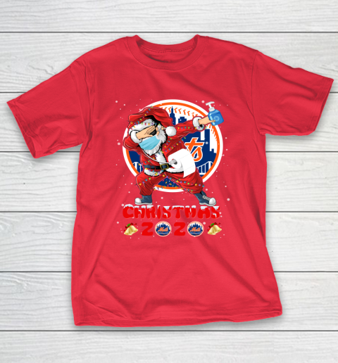 New York Mets Funny Santa Claus Dabbing Christmas 2020 MLB T-Shirt 9