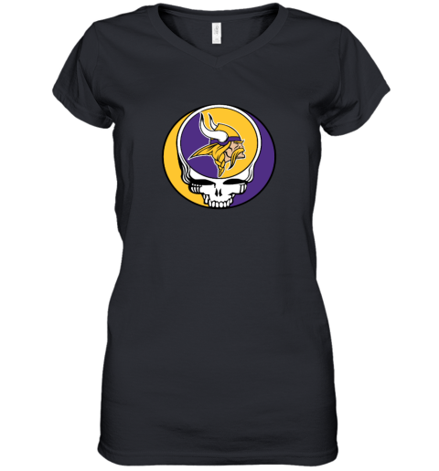 Minnesota Vikings x Grateful Dead Women's V-Neck T-Shirt