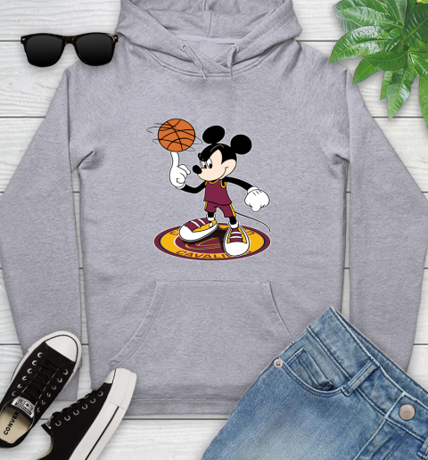 NBA Basketball Cleveland Cavaliers Cheerful Mickey Disney Shirt Youth Hoodie 7 NBA Basketball Cleveland Cavaliers Cheerful Mickey Disney Shirt Youth Hoodie - Image 7