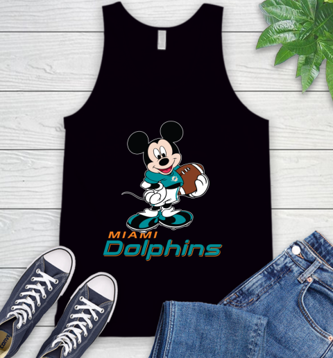 NFL Football Miami Dolphins Cheerful Mickey Mouse Shirt Tank Top