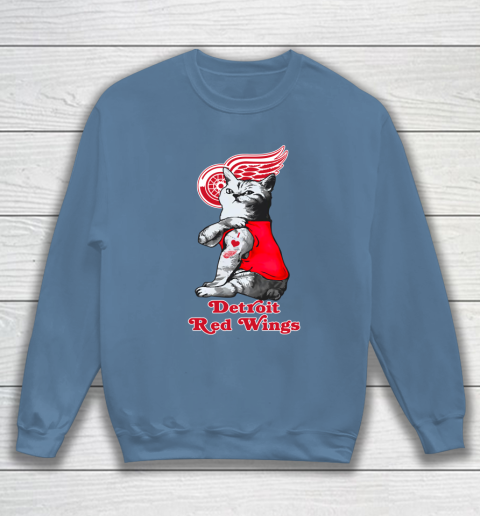 NHL My Cat Loves Detroit Red Wings Hockey Sweatshirt 6
