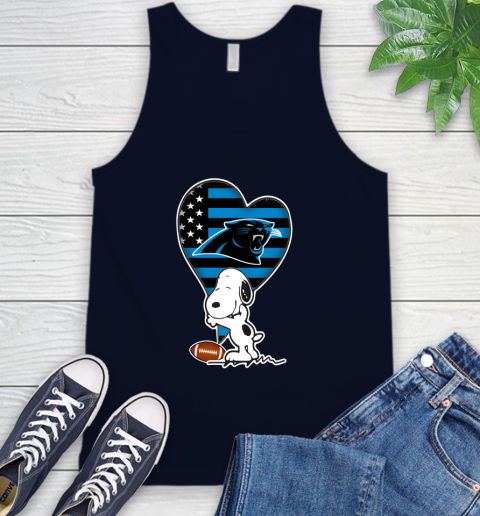 Carolina Panthers NFL Football The Peanuts Movie Adorable Snoopy Tank Top 3