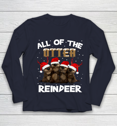 All Of Otter Reindeer Christmas Pajamas Tshirt Xmas Youth Long Sleeve 2