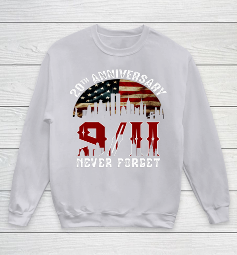 Never Forget 9 11 20th Anniversary Patriot Day 2021 Youth Sweatshirt 3