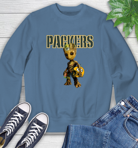 Green Bay Packers NFL Football Groot Marvel Guardians Of The Galaxy Sweatshirt 7