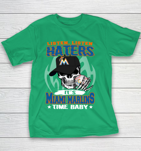 Listen Haters It is MARLINS Time Baby MLB Youth T-Shirt 3