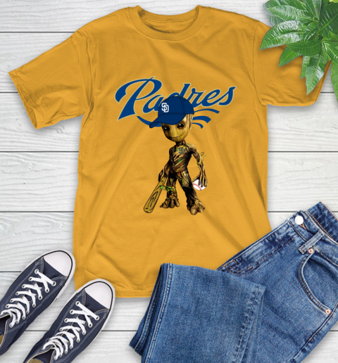 MLB San Diego Padres Groot Guardians Of The Galaxy Baseball T-Shirt 3