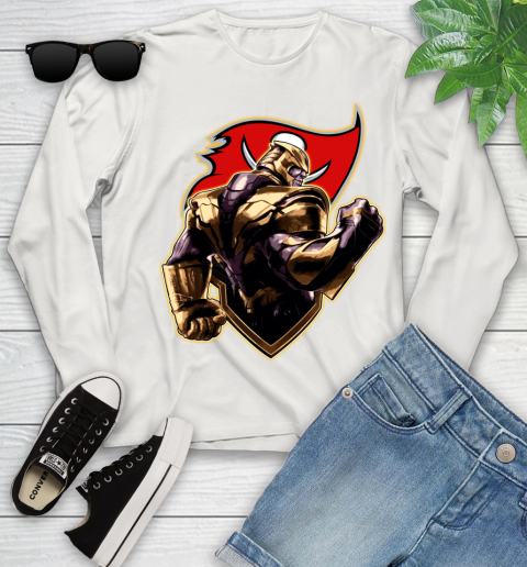 NFL Thanos Avengers Endgame Football Sports Tampa Bay Buccaneers Youth Long Sleeve 12