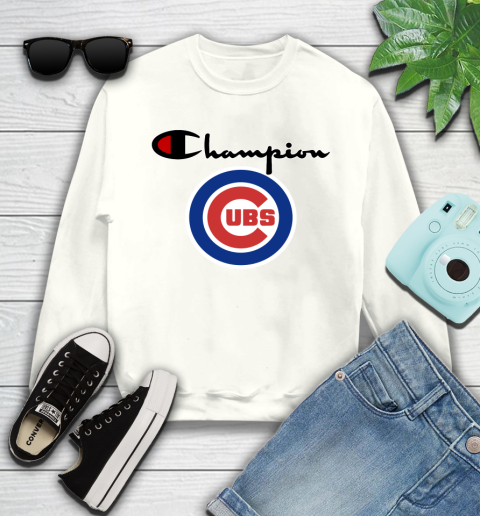MLB Baseball Chicago Cubs Champion Shirt Youth Sweatshirt