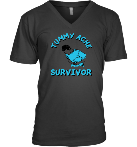 Tummy Ache Survivor V-Neck T-Shirt
