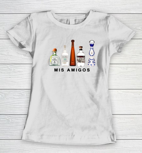 Mis Amigos Tequila Funny Trendy Sarcastic Women's T-Shirt