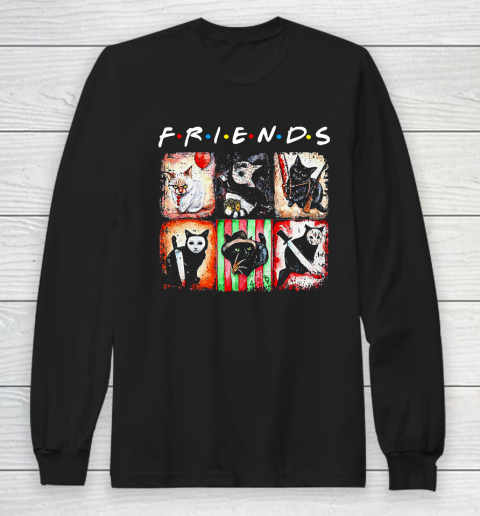 Horror Characters Cats Friends Halloween Long Sleeve T-Shirt
