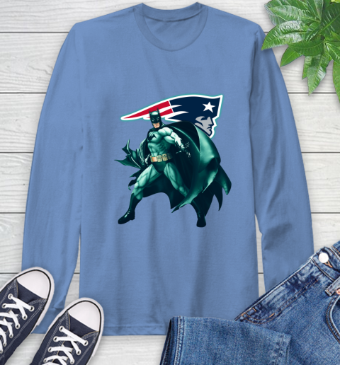 NFL Batman Football Sports New England Patriots Long Sleeve T-Shirt 11