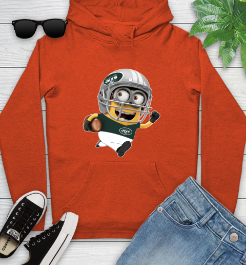 NFL New York Jets Minions Disney Football Sports Youth Hoodie 5