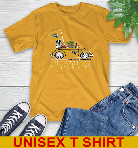 NFL Football Jacksonville Jaguars Darth Vader Baby Yoda Driving Star Wars Shirt T-Shirt 3