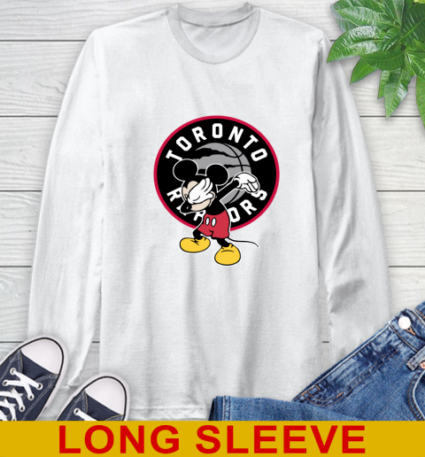 Toronto Raptors NBA Basketball Dabbing Mickey Disney Sports Long Sleeve T-Shirt