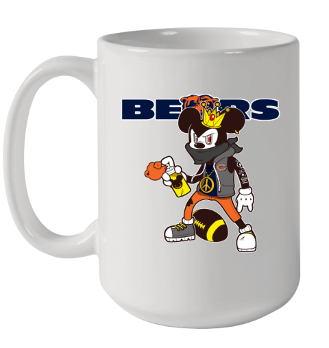 Chicago Bears NFL Football Mickey Peace Sign Sports Ceramic Mug 15oz