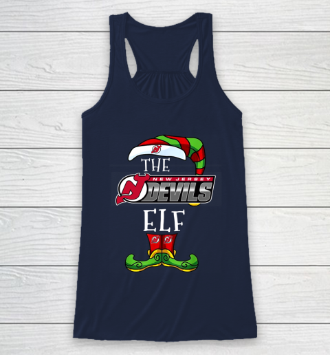 New Jersey Devils Christmas ELF Funny NHL Racerback Tank 8
