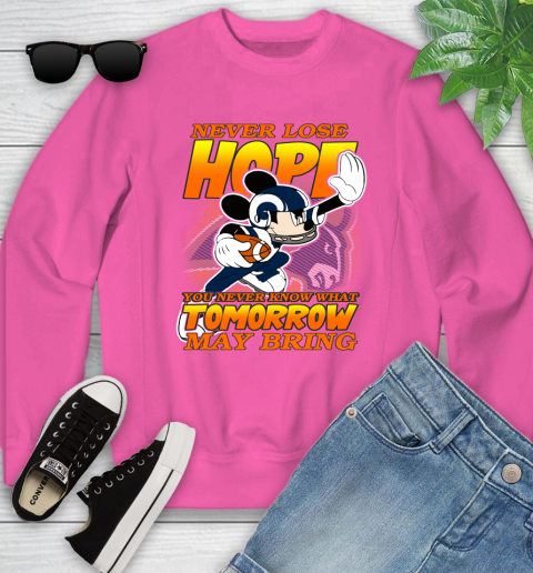 Los Angeles Rams NFL Football Mickey Disney Never Lose Hope Youth Sweatshirt 6