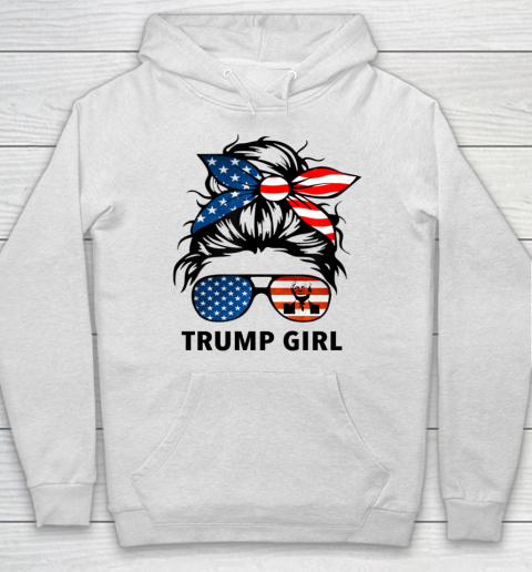 Trump Girl American Flag Glass Hoodie