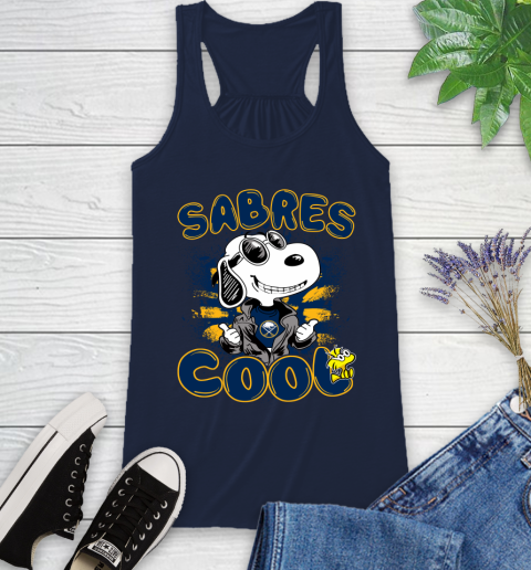 NHL Hockey Buffalo Sabres Cool Snoopy Shirt Racerback Tank 8
