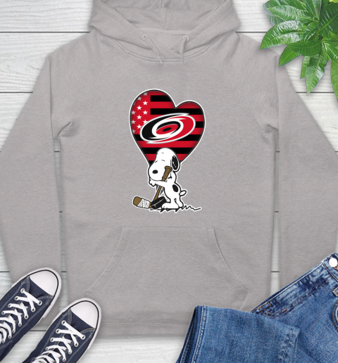 Carolina Hurricanes NHL Hockey The Peanuts Movie Adorable Snoopy Hoodie 12