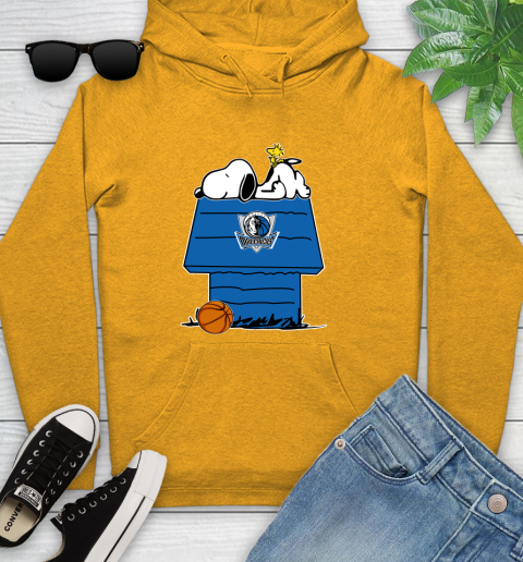 Dallas Mavericks NBA Basketball Snoopy Woodstock The Peanuts Movie Youth Hoodie 3