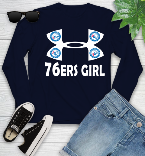NBA Philadelphia 76ers Girl Under Armour Basketball Sports Youth Long Sleeve 2