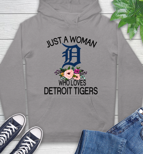 MLB Just A Woman Who Loves Detroit Tigers Baseball Sports Hoodie 4