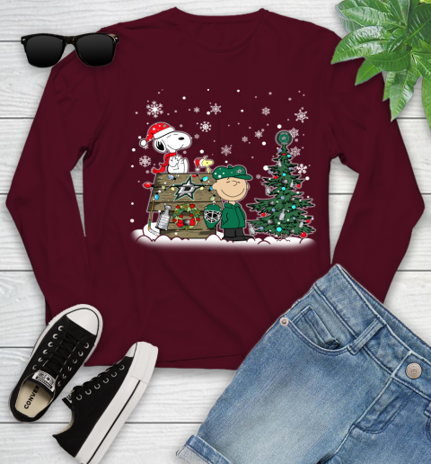 NHL Dallas Stars Snoopy Charlie Brown Woodstock Christmas Stanley Cup Hockey Youth Long Sleeve 6