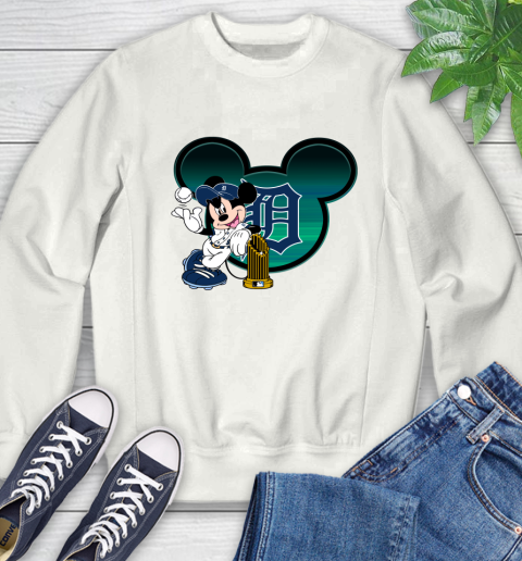 MLB Detroit Tigers The Commissioner's Trophy Mickey Mouse Disney Sweatshirt